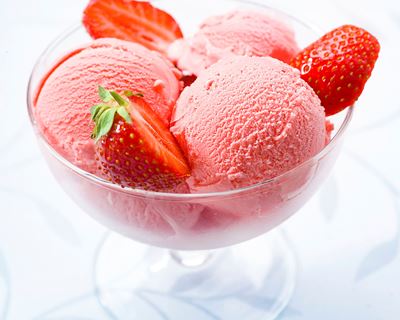 glace à la fraise