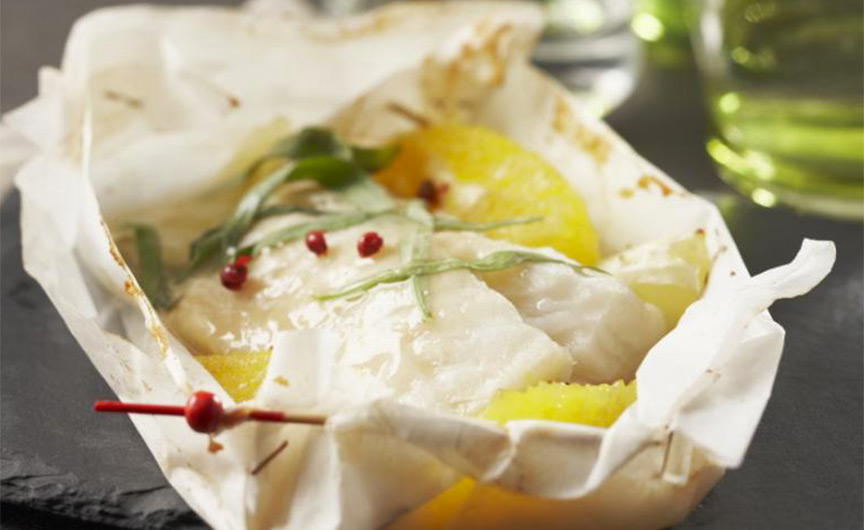 Cuisine vapeur : pavé de Dorade en papillote et écrasé de panais
